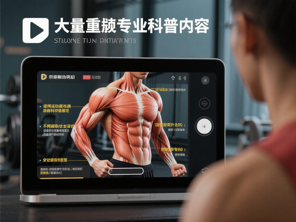 此外，这类视频还大量引入专业的科普内容，比如肌肉的